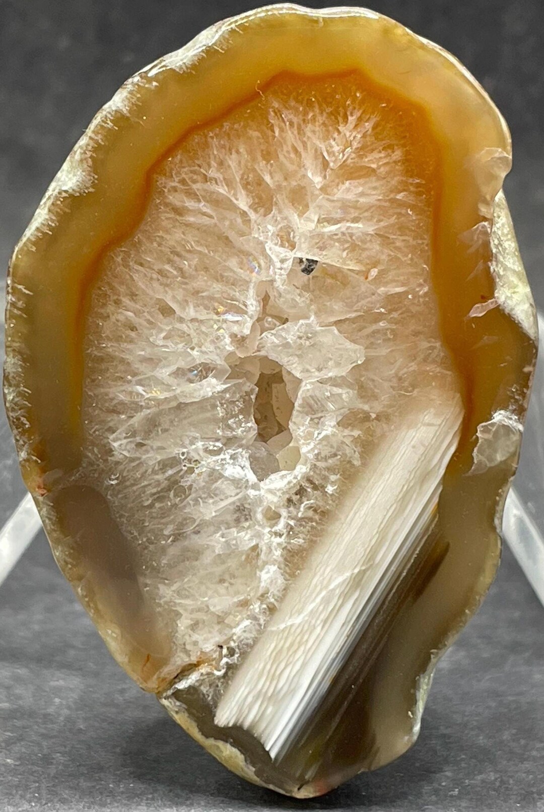 Brazilian Agate Geode: Polished Specimen, Filled With Crystals - Etsy
