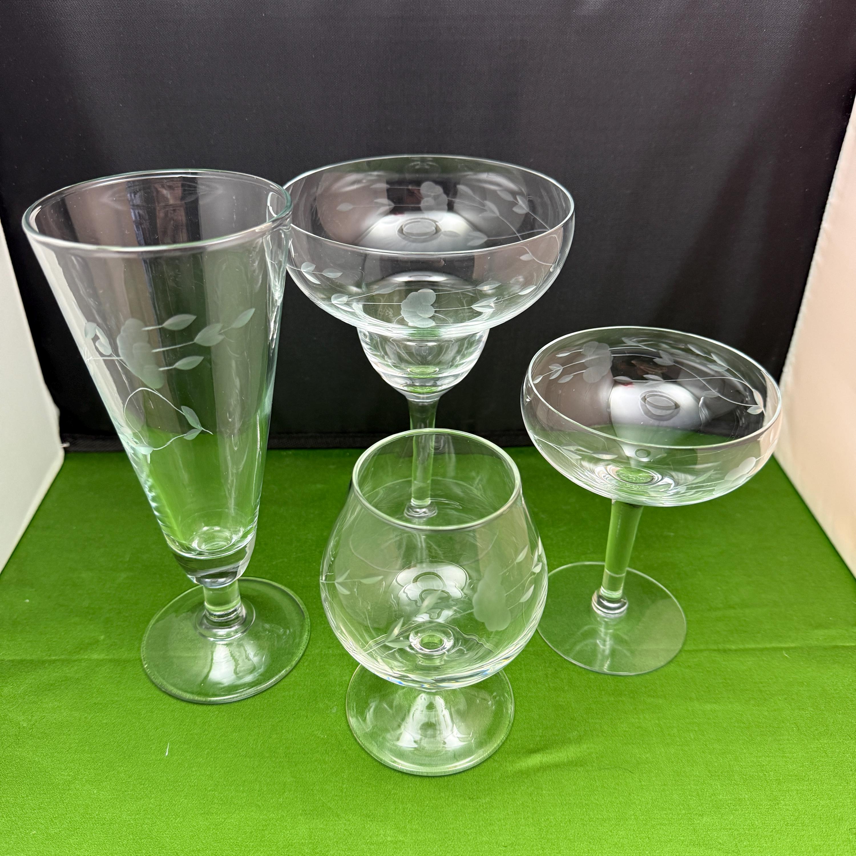 Vintage Princess House Crystal Stemware Heritage Pattern, Sold