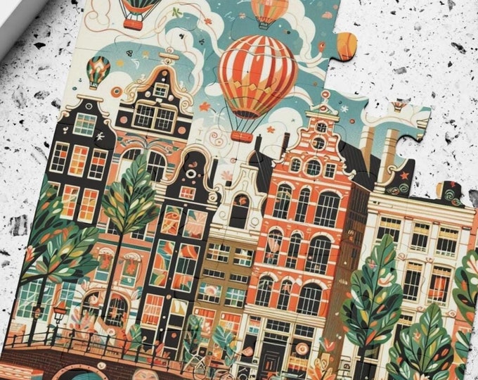 Amsterdam Puzzle: Netherlands Travel Jigsaw, Fun Learning (30-Piece)