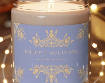 Emily Dickinson, Solitude, Poem Candle, Scented Soy Candle, 9oz, Gift, Poetry, Poet