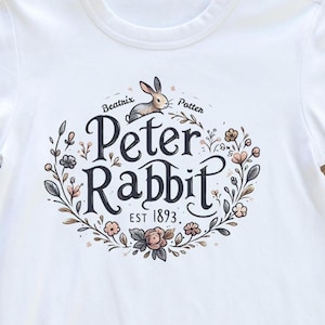 Peter Rabbit Vintage Unisex Heavy Cotton Tee Beatrix Potter Shirt, T-Shirt, Antique, Retro, Classic Gift, Rabbit Lover Tee