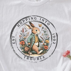 Peter Rabbit Beatrix Potter Inspired Shirt Unisex Jersey Short Sleeve Tee, Spring Easter Apparel Gift for Fans