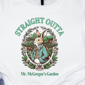 Peter Rabbit Vintage Style Unisex Cotton Tee - Beatrix Potter Apparel Gift, T-Shirt, Bunny Lover Shirt, Classic Character Top, Retro Graphic