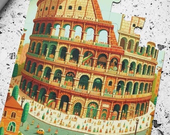 Rom Kolosseum Puzzle: 30-teiliges Geographie-Lernspiel