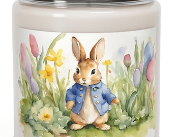 Peter Rabbit, Easter, Spring, Beatrix Potter, Scented Soy Candle, 9oz, Gift, 9 Scent Choices