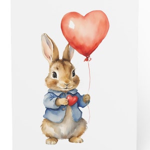 Greeting Cards, Peter Rabbit, Beatrix Potter Stationery - Valentine Cards, Note Cards