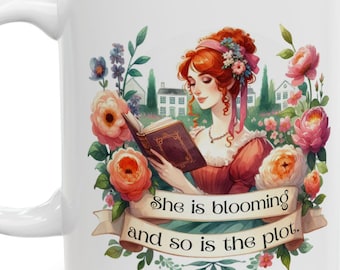 Tazza con libro Regency Romance: regalo di Jane Austen per gli amanti dei libri