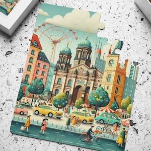 Kinder Puzzle, 30 Teile - Berlin Geographie Lernspiel Geschenk Klassenzimmer Jigsaw Jungen Mädchen Kleinkind Reise Aktivität Spielzeug,