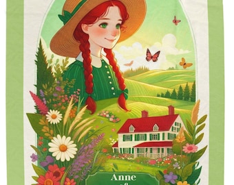 Manta de peluche de Ana de las Tejas Verdes: manta literaria de estilo cottagecore