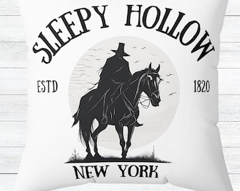 Sleepy Hollow Headless Horseman Pillow: Halloween Book Nook Decor