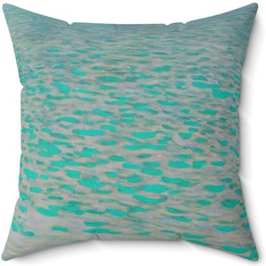 Gustav Klimt, Lake Attersee, Painting, Square Pillow, Water, Painter, Artist, Art, Museum, Gift