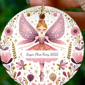 Custom Personalized Name, Sugar Plum Fairy, Nutcracker,  Ballet, Ballerina, Dance, Christmas, Stocking Stuffer, Ceramic Ornament
