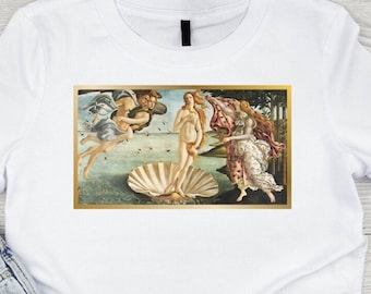 Sandro Botticelli, Birth of Venus,  Unisex, Short Sleeve Tee, Renaissance, Masterpiece Shirt