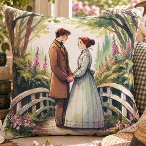 Anne of Green Gables Pillow, Anne and Gilbert Pillow, L.M. Montgomery Gift, Avonlea Literary Decor, Cottagecore Book Nook