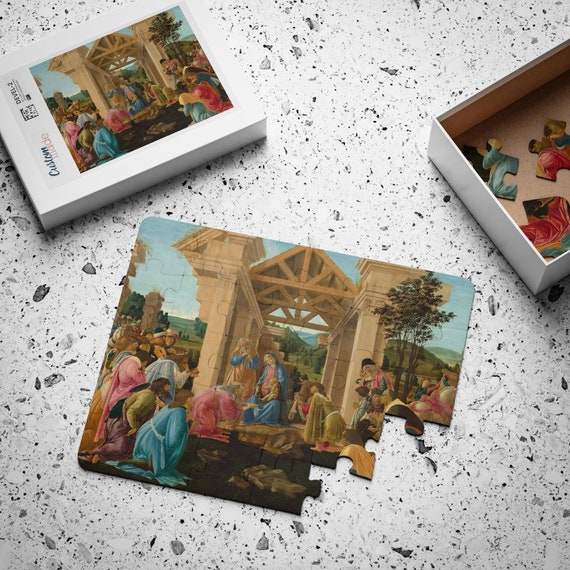 Kids' Puzzle, 30-Piece - The Adoration of the Magi, Sandro Botticelli, Renaissance Artwork, Educational Classroom Activity