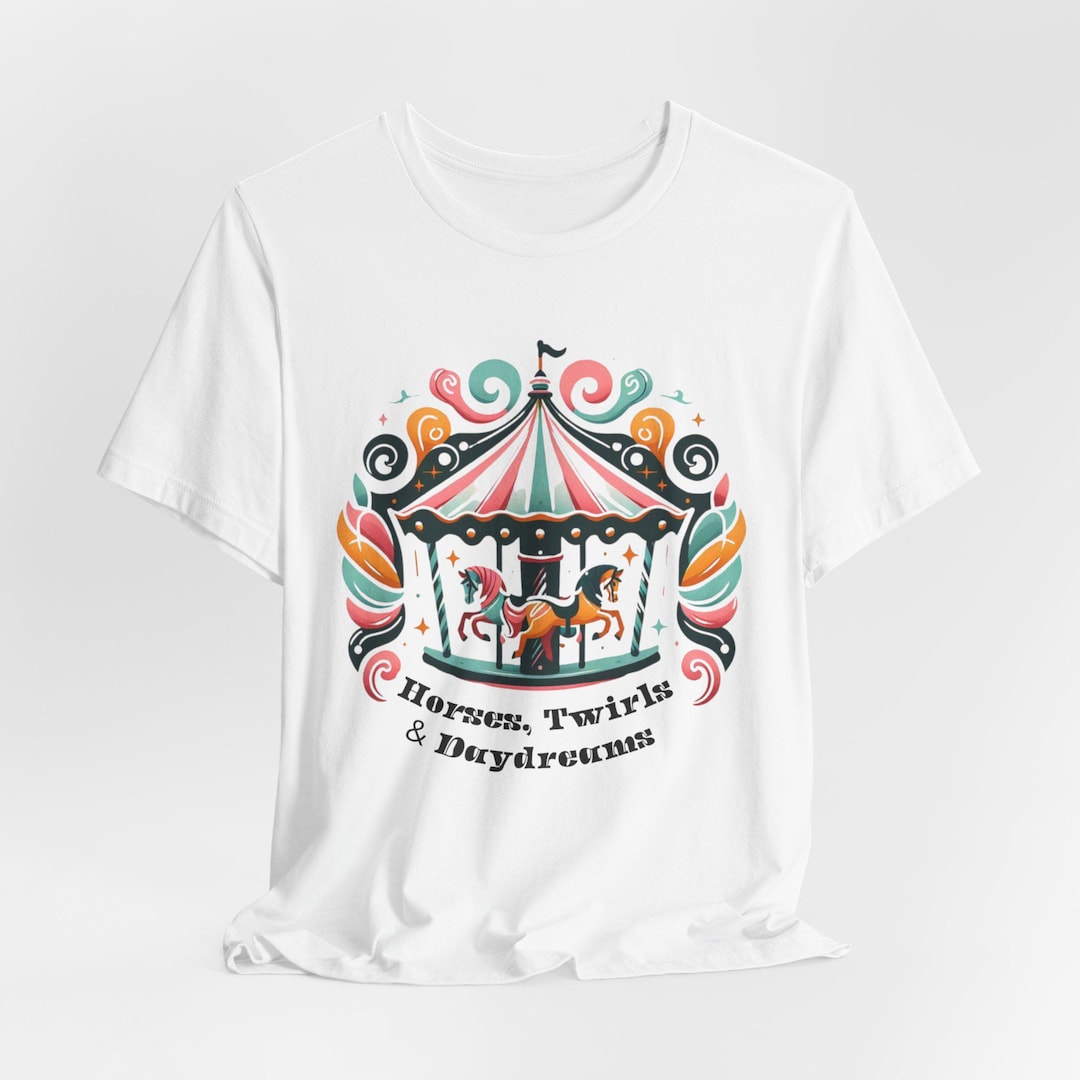 Whimsical Carnival Tee: Vintage Carousel Horse T-shirt - Etsy