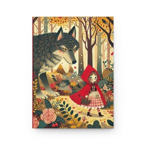 Little Red Riding Hood Hardcover Journal Matte, Notebook Diary Gift Stationery Blank Pages