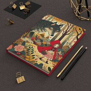 Little Red Riding Hood Hardcover Journal Matte, Notebook Diary Gift Stationery Blank Pages
