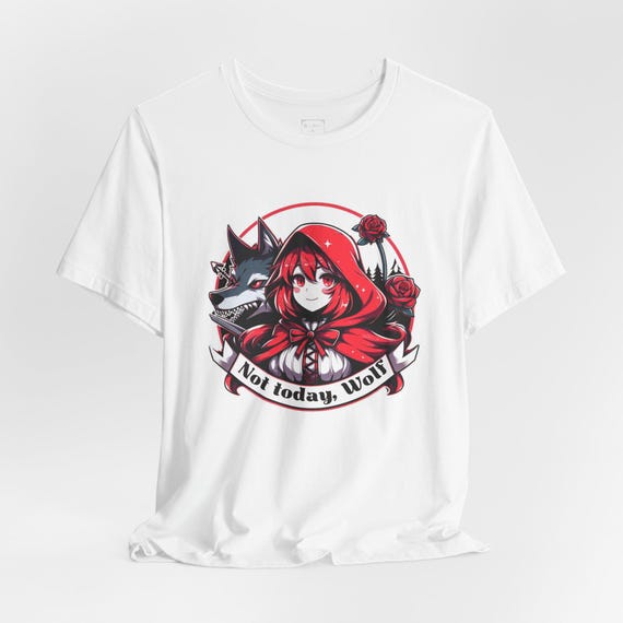 赤ずきんグラフィックTシャツ：ユニセックスコットン童話シャツ - Etsy
