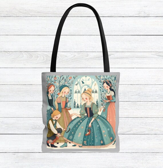 Cinderella Fairy Tale Tote Bag Book Bag Library Bag Gift Etsy