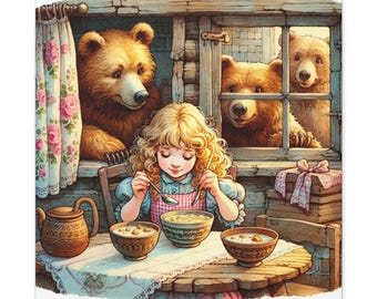 Riccioli d'oro e i tre orsi: decorazioni da favola per la cameretta dei bambini