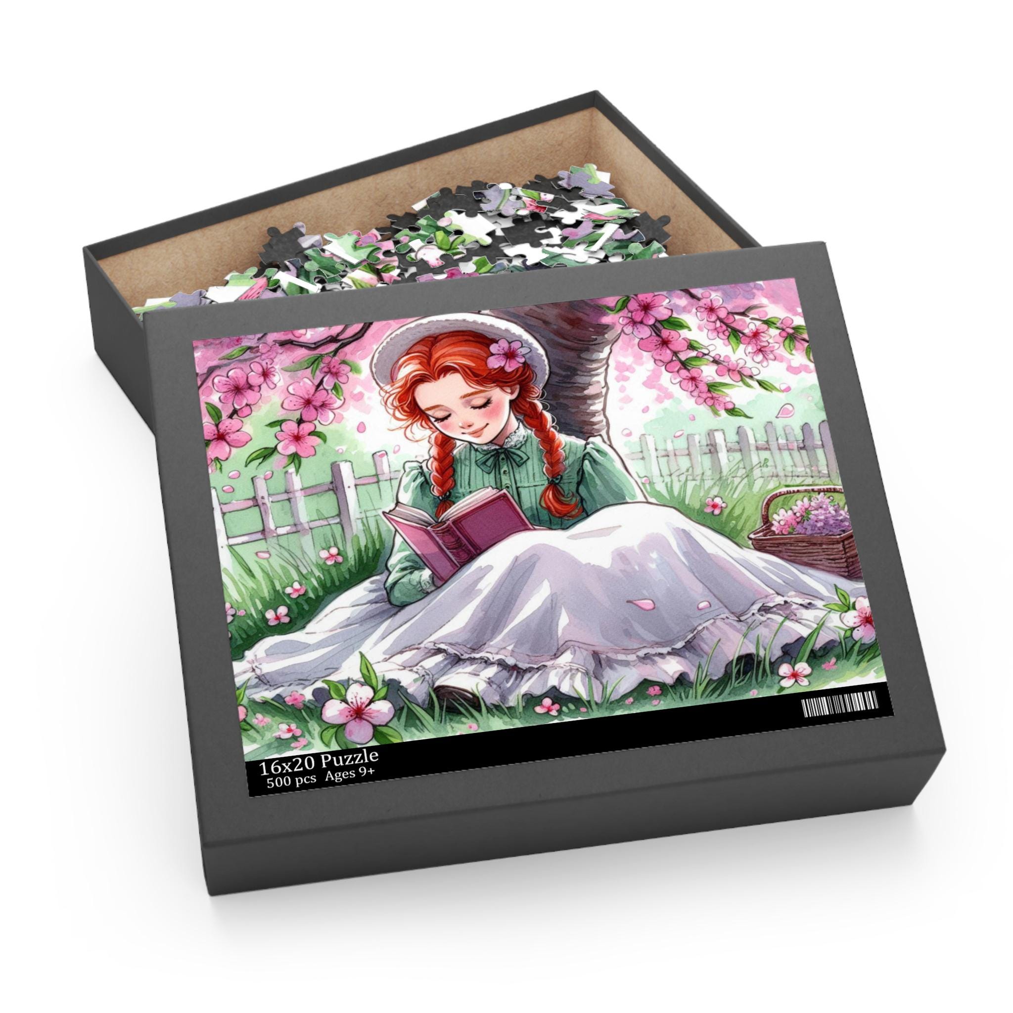 赤毛のアンのジグソーパズル：魅力的な花の風景 - Etsy 日本
