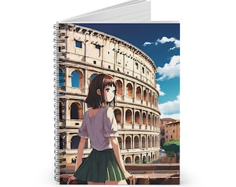 Cahier à spirales Rome Colosseum Anime Fusion, carnet de voyage