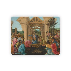Kids Puzzle, 30-Piece - The Adoration of the Magi, Sandro Botticelli, Renaissance Artwork, Educational Classroom Activity