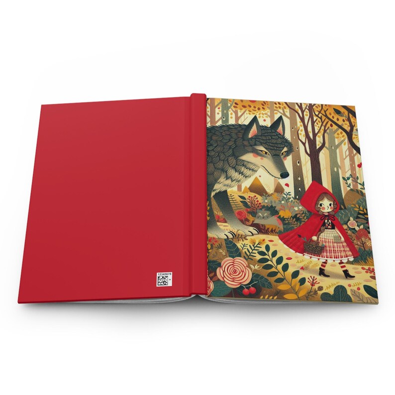 Rotkäppchen Hardcover Journal Matt, Notizbuch Tagebuch Geschenk Schreibwaren Blanko Seiten Bild 7
