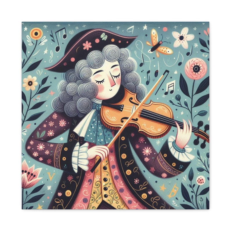 Vivaldi Violin Canvas Art: Whimsical Classical Music Home Decor - Etsy