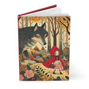 Little Red Riding Hood Hardcover Journal Matte, Notebook Diary Gift Stationery Blank Pages