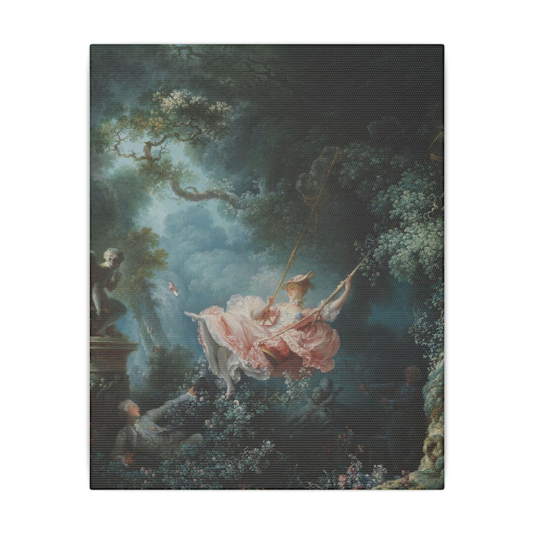 フラゴナール「ブランコ」キャンバスプリント：ロココ美術複製 - Etsy 日本