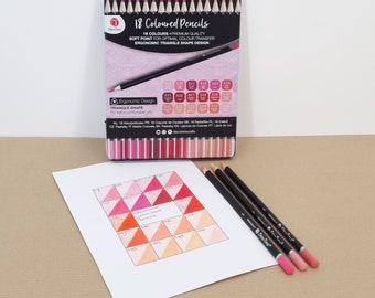 18 crayons de couleur haut de gamme de Decotime. Pointe souple pour un transfert de couleur optimal. Forme triangulaire ergonomique.