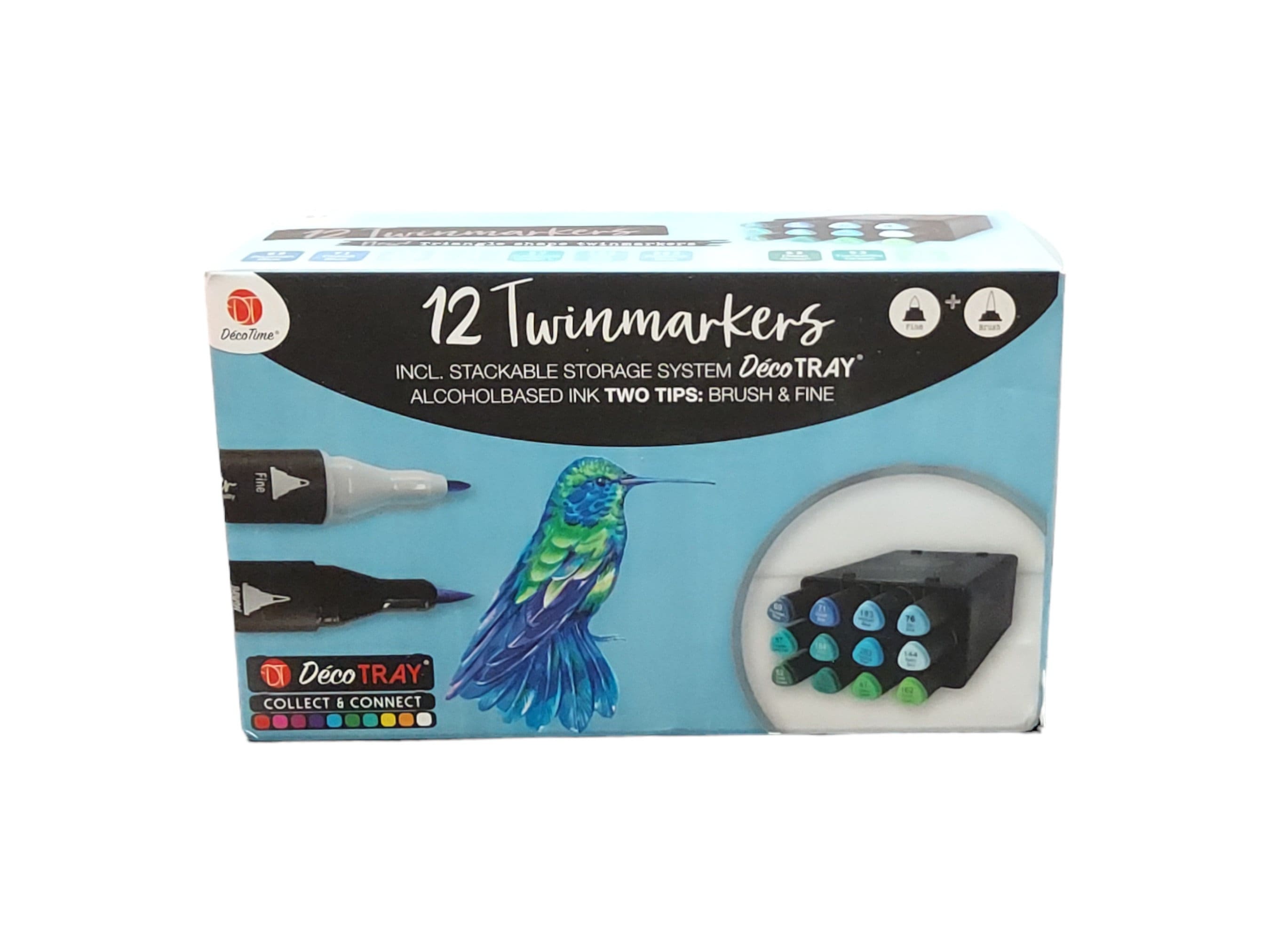 Alcohol Decotimecrafts Aqua Markers Brush Tip Decotime Aqua Twin