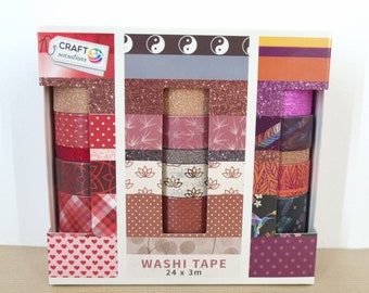 Magnificent! 24 Washi Tapes, just perfect for your creations. 3 meter per rol.