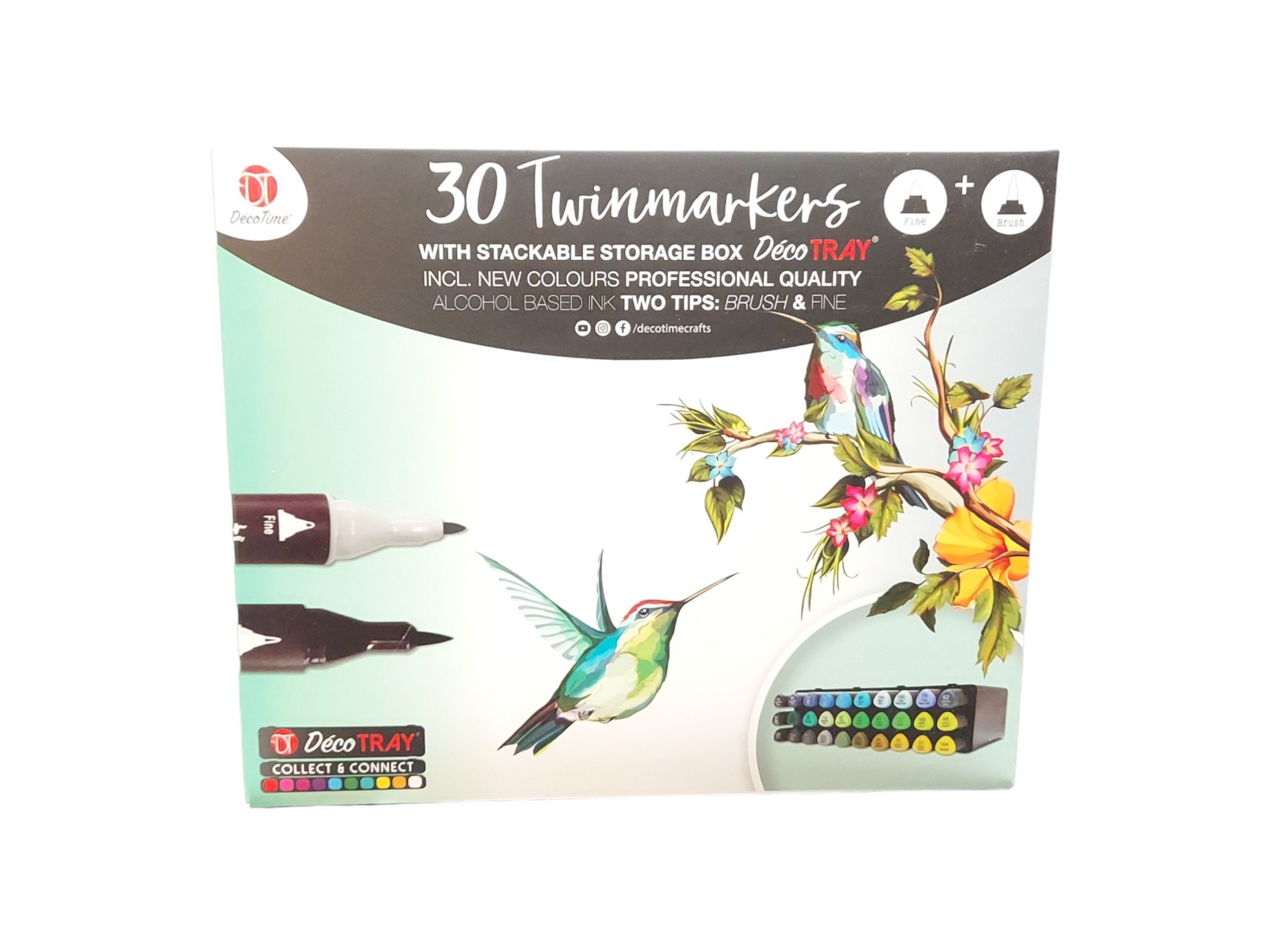 30 Twinmarkers With a Fine a Brush Tip by Stackable