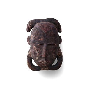 Antique Igbo Mask Nigeria H 37 cm African Tribal Art Ethnic Vintage African Mask Hand Carved Wood African Sculpture