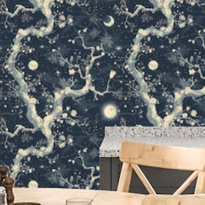 Vintage Star Space Wallpaper, Planets Galaxy Astrological Chart, Celestial StarMap Starry Night Sky Map: The Cosmo