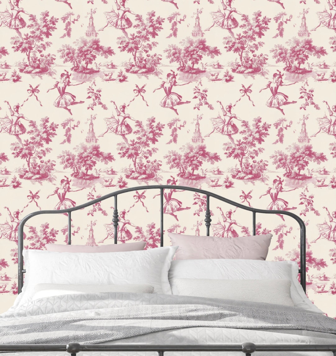 Colorful Pink Ballet Wallpaper, Girly Coquette Dancer Funky, Ballerina