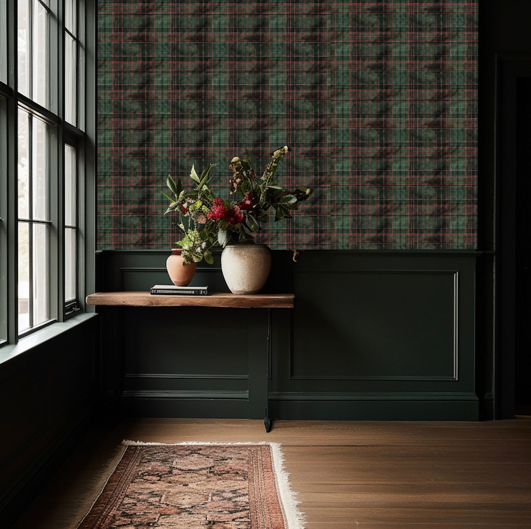 Plaid Wallpaper for Men, Royal Stewart Family Textured Tartan, Scotland ...