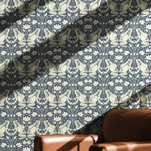 Transform your space with our Frog Wallpaper, seamlessly blending vintage Victorian charm with captivating frog patterns. Immerse yourself in Victorian garden ambiance that our dark frog wallpaper effortlessly creates.