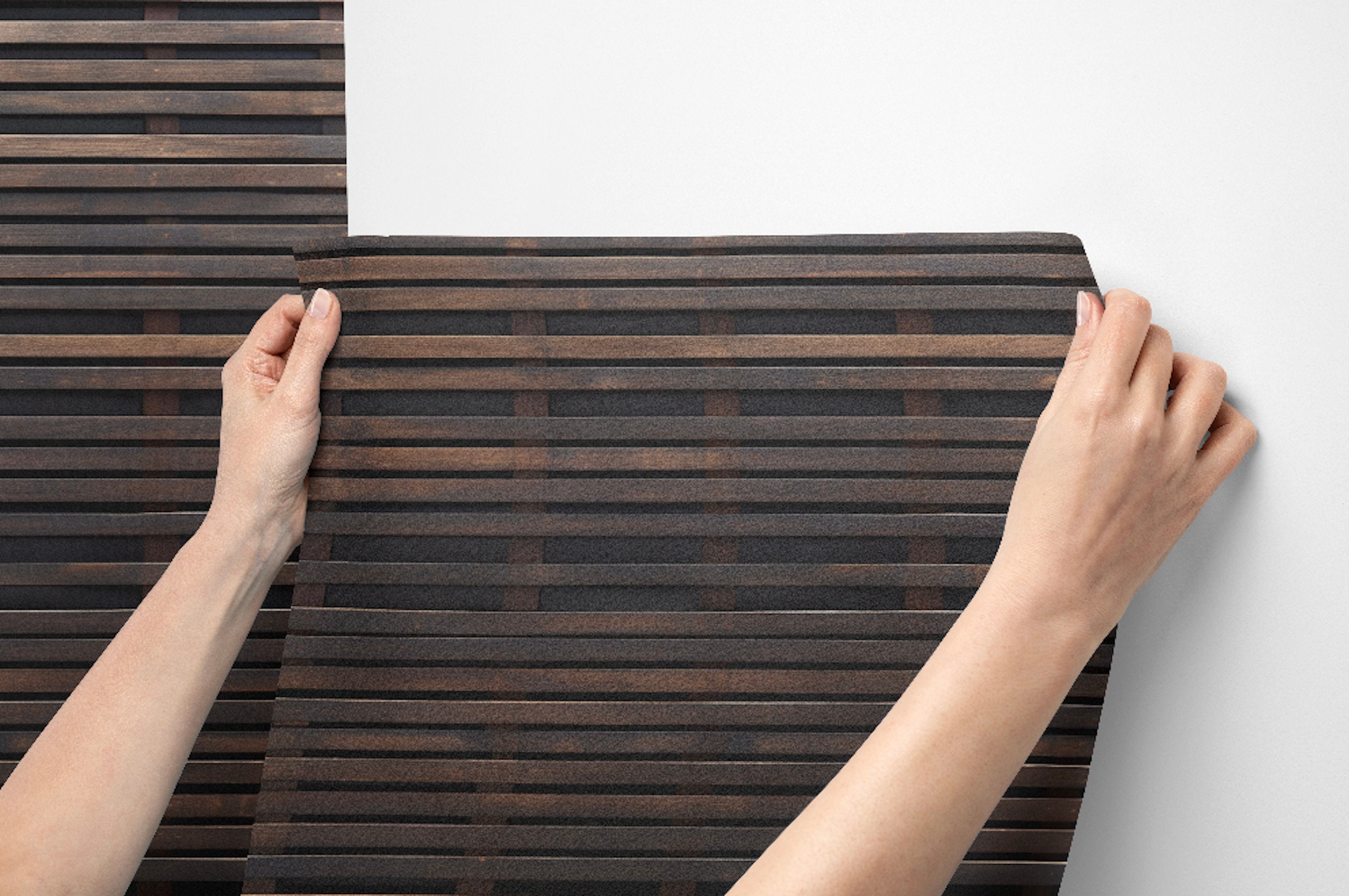 Wood Wallpaper Wooden Slat, Feature Accent Wall With Slats, Texture and