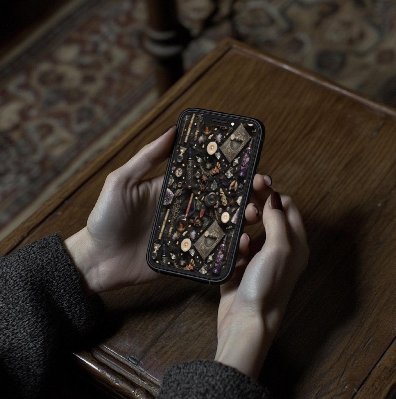 Witchy iPhone Wallpaper Background Witch Phone Lock Screen Dark