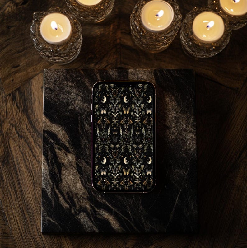 Witchy iPhone Wallpaper Background Witch Phone Lock Screen Dark