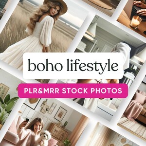 30 Boho-chic lifestyle, bohemian, Faceless marketing images Photos bundle PLR, MRR Included, Perfect for Social Media, Branding, bloggers