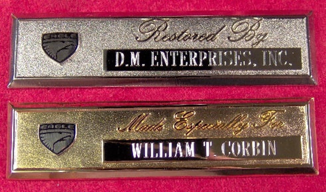 JEEP EAGLE Custom Engraved Dash Plaque Etsy