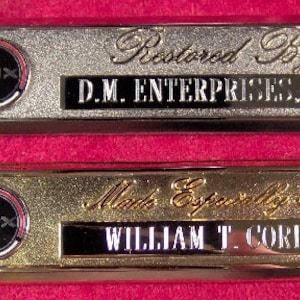 AMX - Placca da cruscotto incisa personalizzata