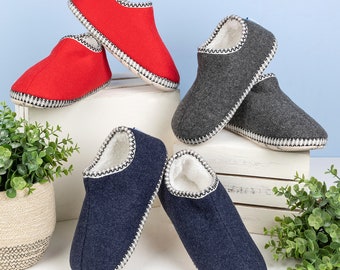 Snoozies! - Womens Super Soft Sherpa Fleece Cabin Bootie Nordic Style Slippers with Non Slip Sole in Red, Grey or Navy