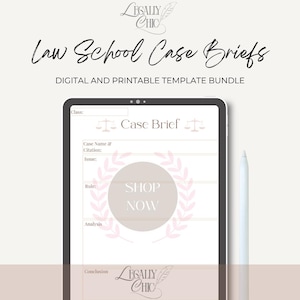 Law School Minimalist | IRAC Case Brief | Law School Case Brief Template | Case Brief Template | Law School Template INSTANT DOWNLOAD