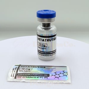 Niimbot Peptide Label Template, Retatrutide Peptide Label, Editable Niimbot Custom Peptide Label, 3ml Peptide Vial Label, Canva Template
